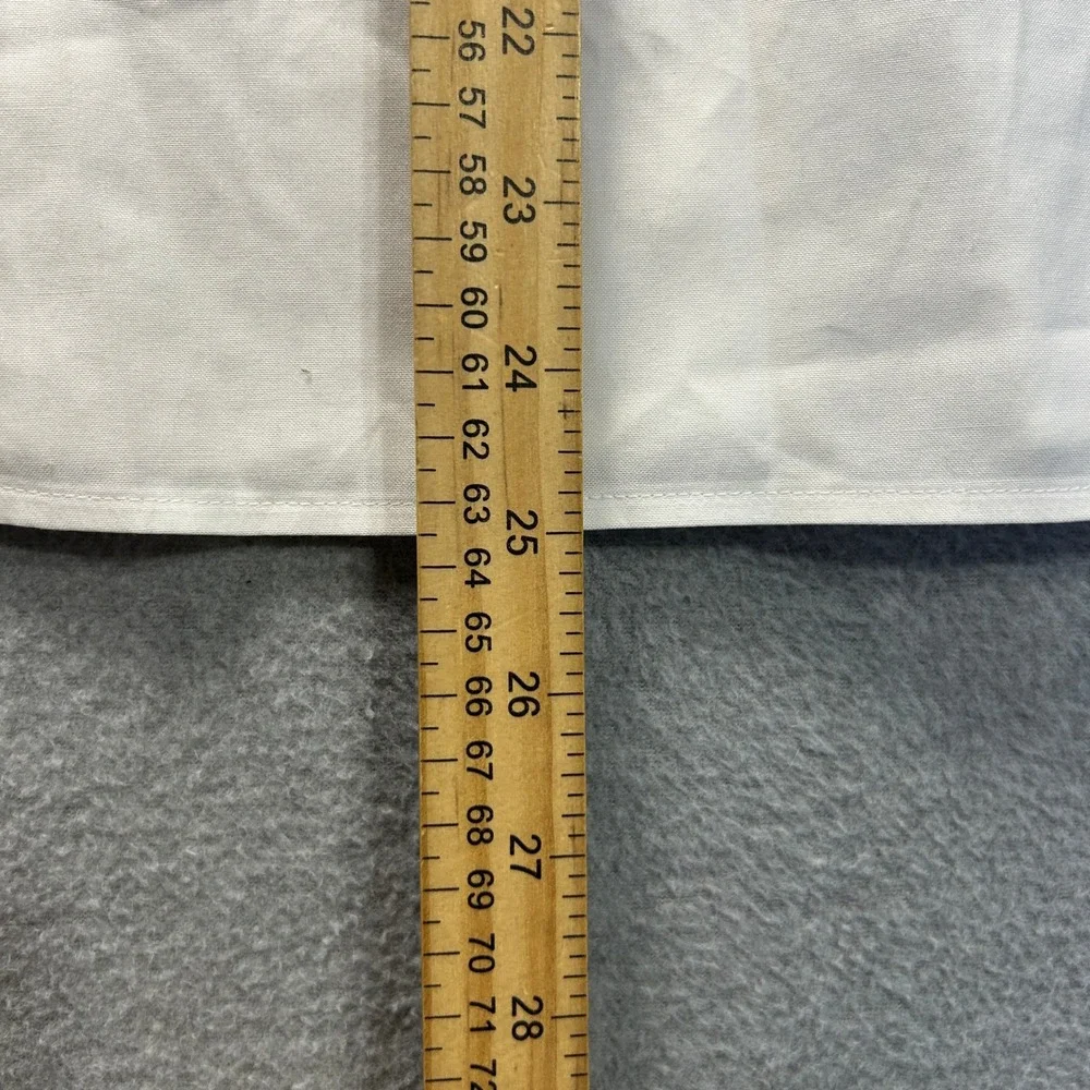 Eddie Bauer Stretch Wrinkle Resistant Dress Shirt Mens Medium White Button Up
